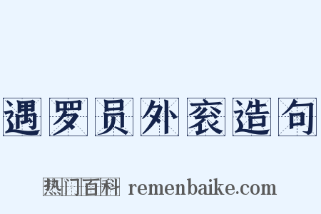 遇罗员外衮造句是什么意思的图片